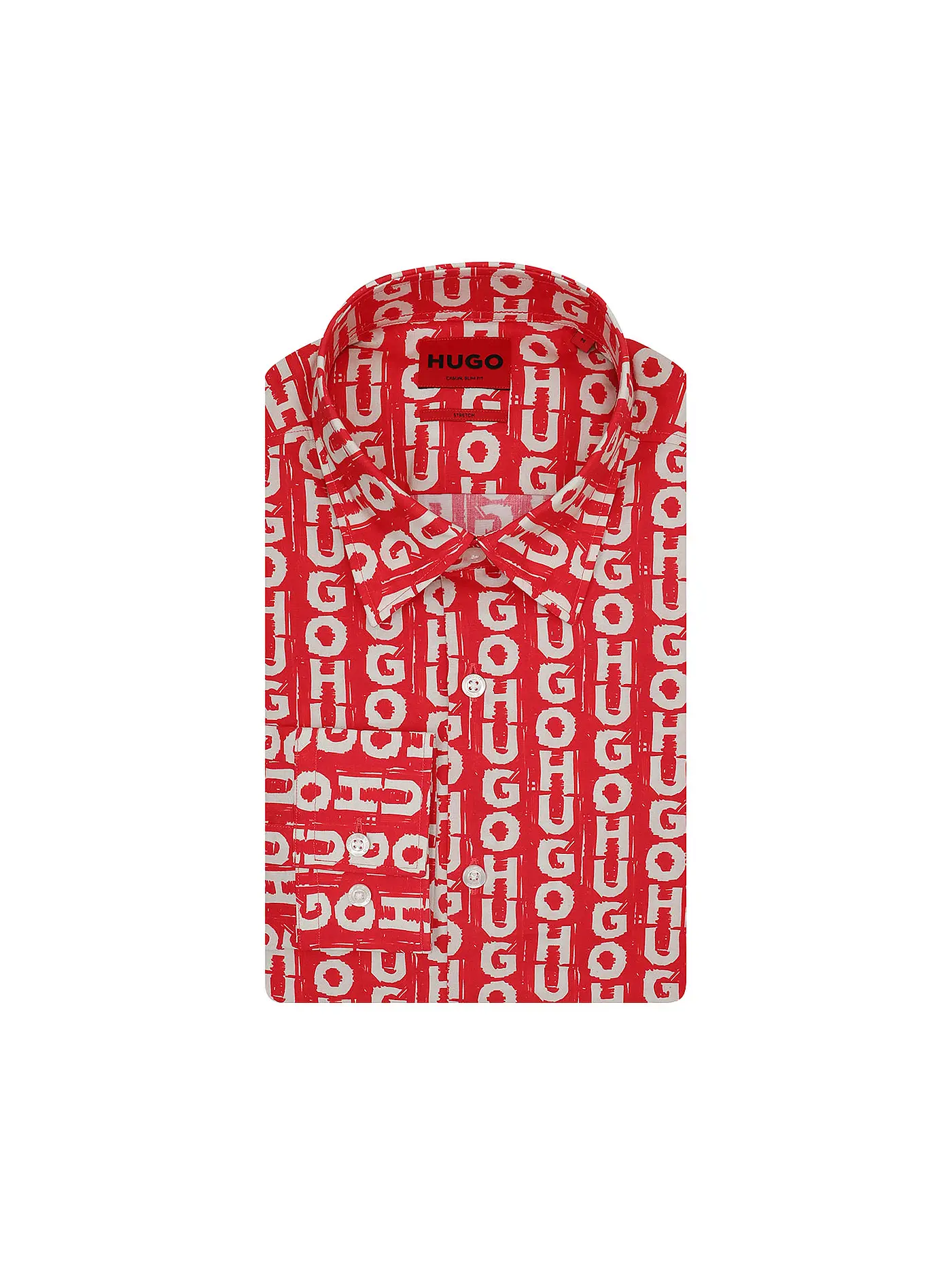 HUGO | Hemd Casual Slim Fit ERMO | rot